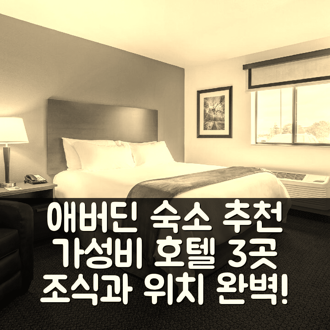 애버딘 숙소 여행 호텔 추천 마이 플레이스 호텔 | 3가지 가성비와 조식 완벽한 위치 팁