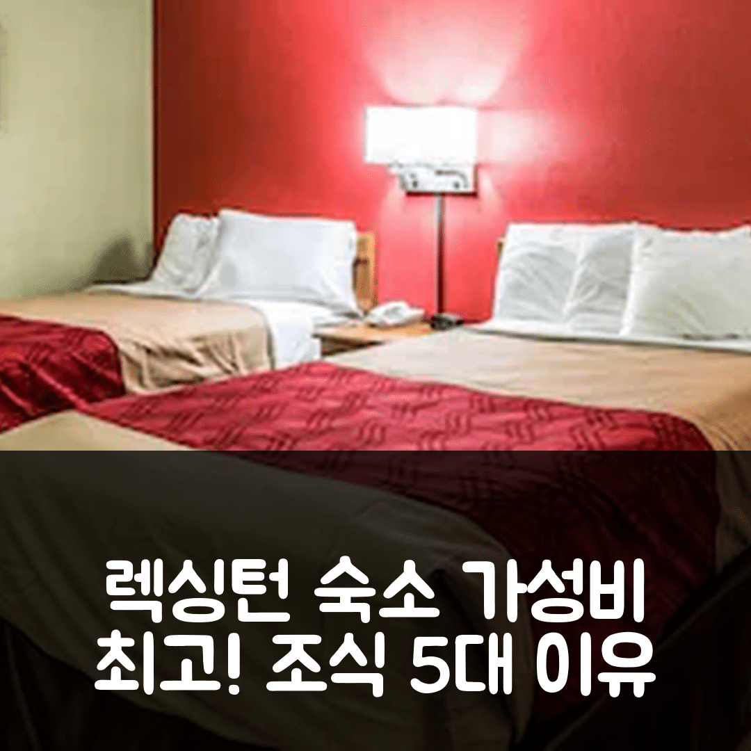 렉싱턴 숙소 여행 호텔 추천 로드웨이 인 | 가성비와 조식이 뛰어난 5가지 이유 및 위치 팁