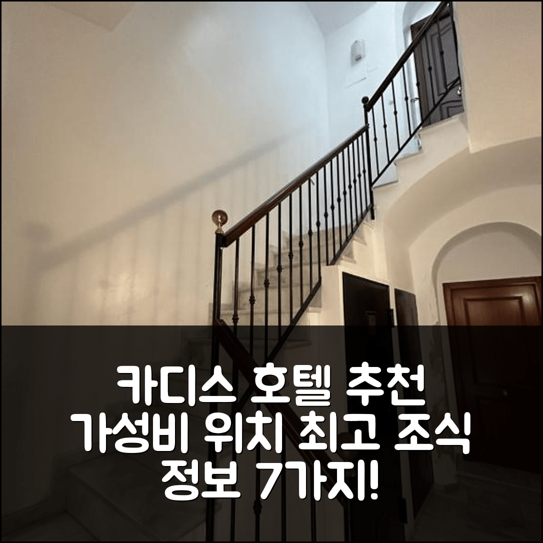 카디스 숙소 여행 호텔 추천 아파트먼토 플라자 비우다 | 가성비와 위치가 뛰어난 조식 정보 7가지
