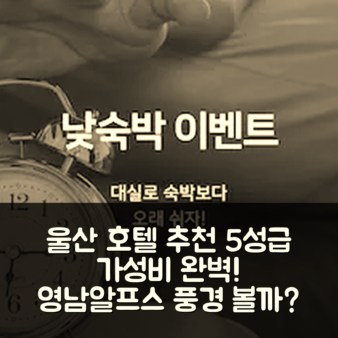 울산 숙소 여행 호텔 추천 영남알프스 풍경 | 5성급 가성비와 조식, 수영장 정보 7가지